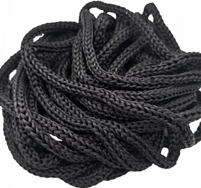 Шнур 5мм круглый цвет черный ( рул.100м/уп.1000м)